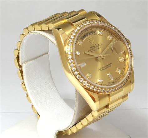 day date rolex 36 gold|Rolex 36mm diamond bezel.